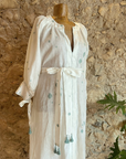 Vestido Josefa | Blanco/Verde
