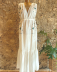 Vestido Macaria | Blanco/Verde